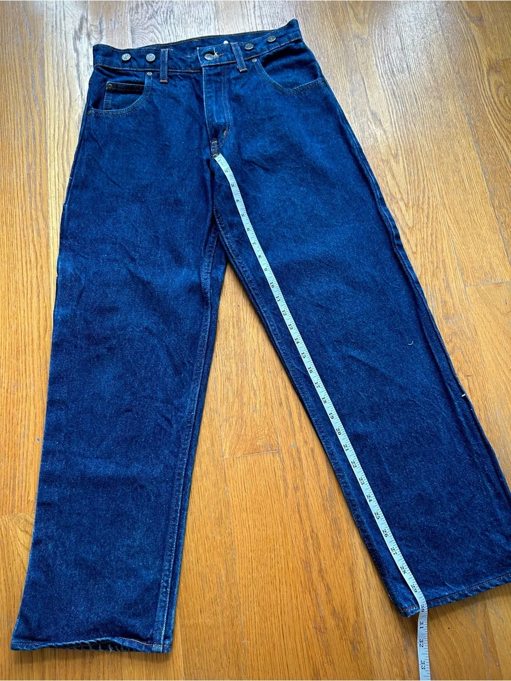 Vintage Y2K Dark Wash Prison Blues Denim Pants